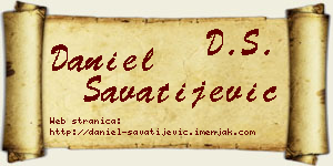 Daniel Savatijević vizit kartica